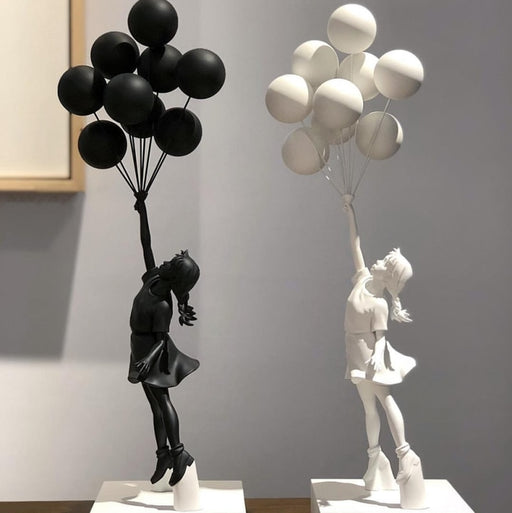 Estatueta Banksy A Menina Com Balões 194